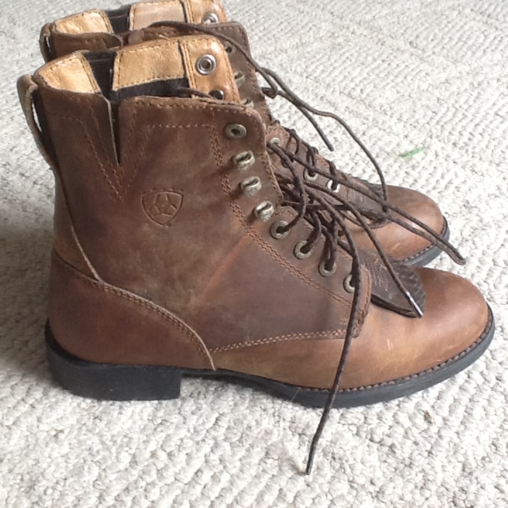 Brown Leather Women's Boots - Picture 2 of 3